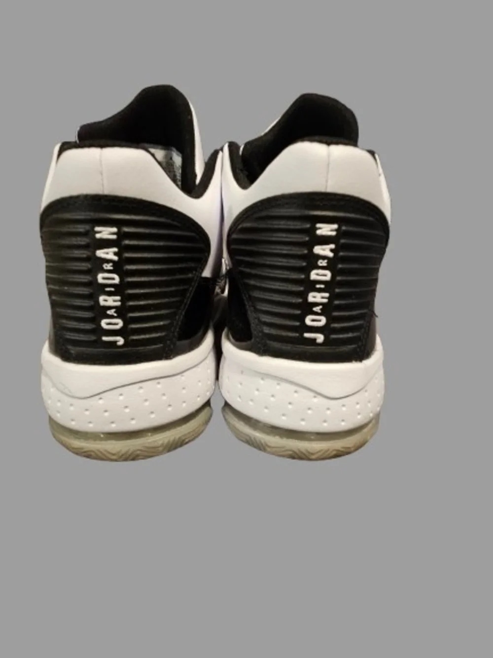 Jordan Men's White and Black Sneakers with Red Jumpman